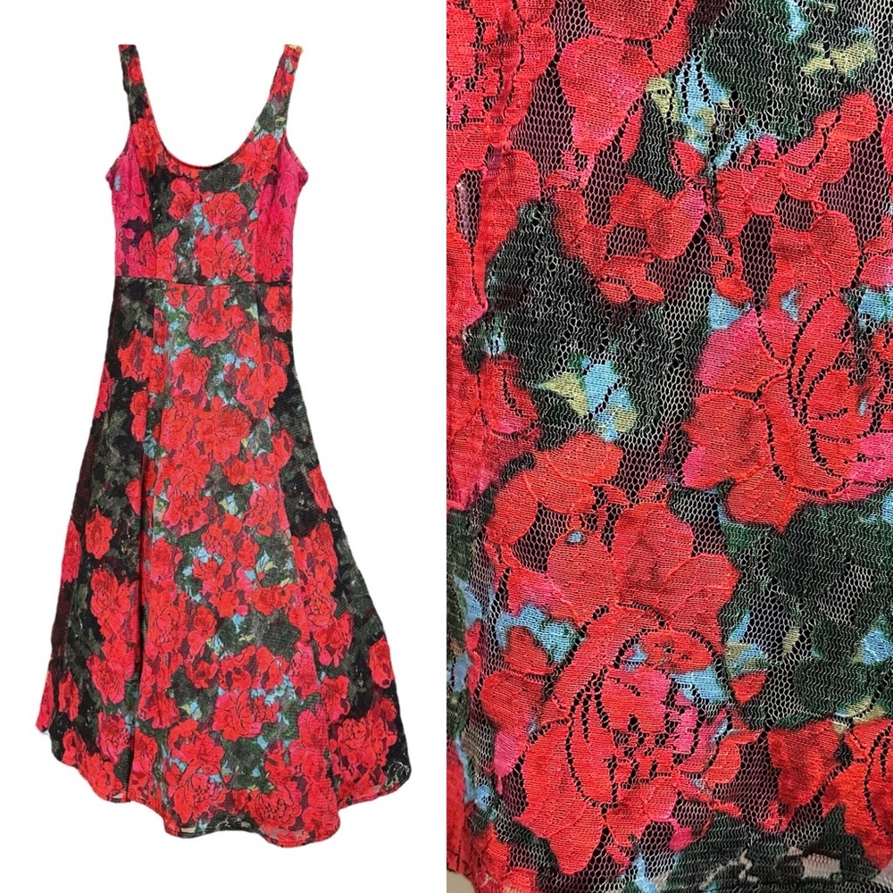 Anthropologie Tracy Reese Noisette RARE Floral Lace Midi Dress XS 2 - Picture 4 of 14